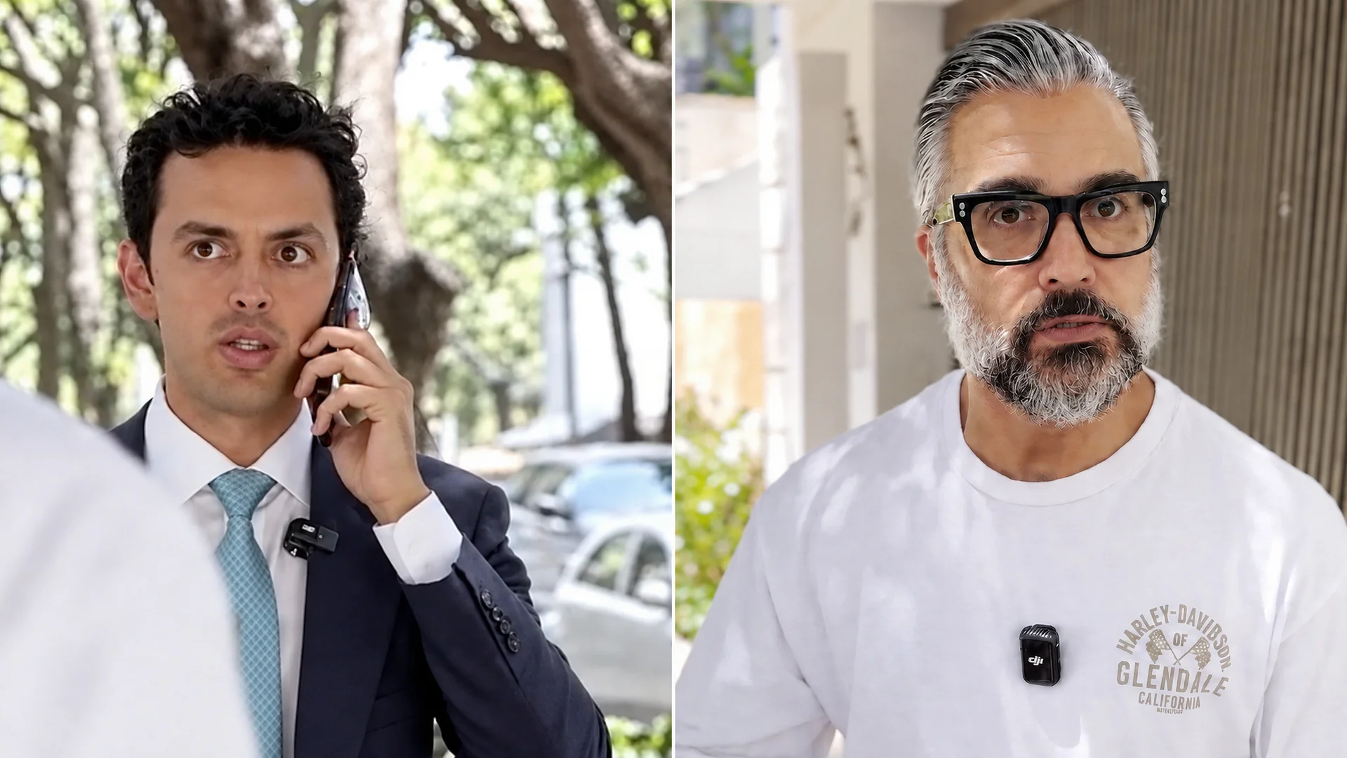 José Ramones y Jaime Camil en una colaboración de comedia, en pantalla dividida.